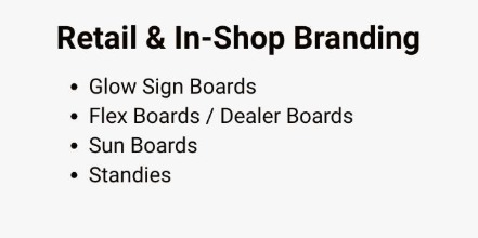 Premium retail and in-shop branding display